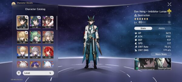 honkai accounts