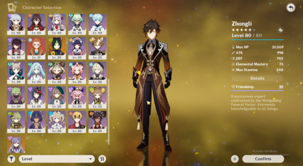 buy genshin account