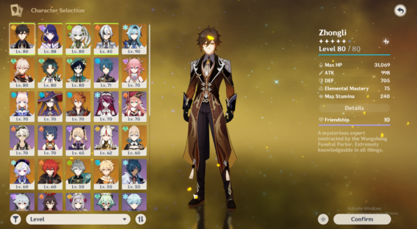buy genshin account